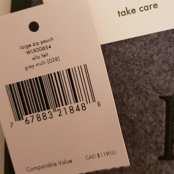 ♠️ NWT Kate Spade Large Zip Pouch - Picture 6 of 7